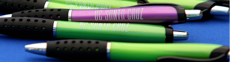 writing pens with u c santa cruz logo